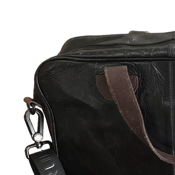 RUDSAK Black Brown GENUINE LEATHER Attaché Case Laptop Bag! - Picture 6 of 8